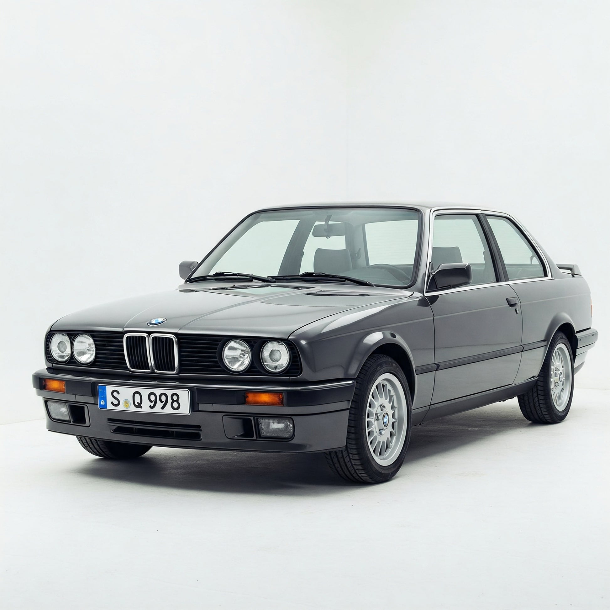 Mipauto gp-BMW Série 3 E30 (1982-1994) jogo tapetes alcatifa classica preta