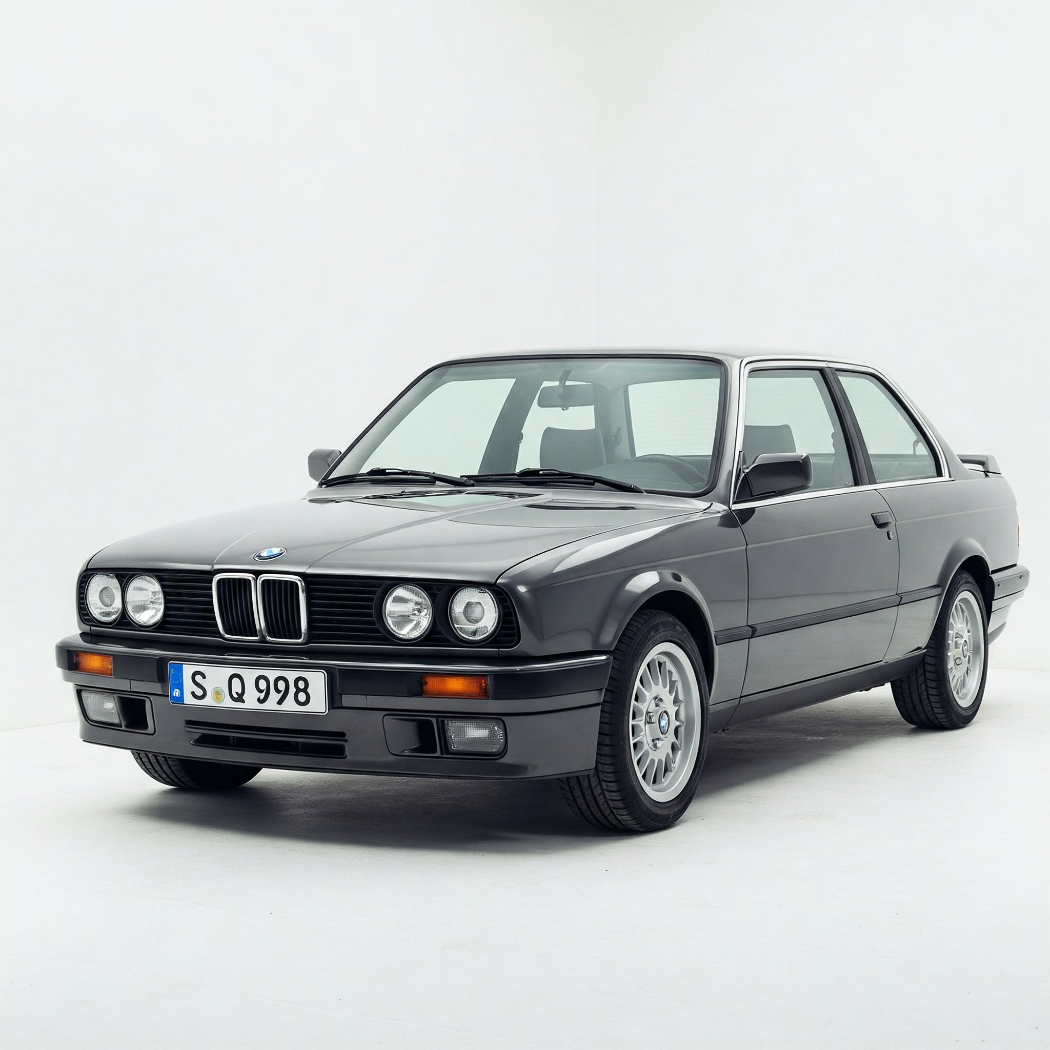 Mipauto gp-BMW Série 3 E30 (1982-1994) jogo tapetes alcatifa classica preta